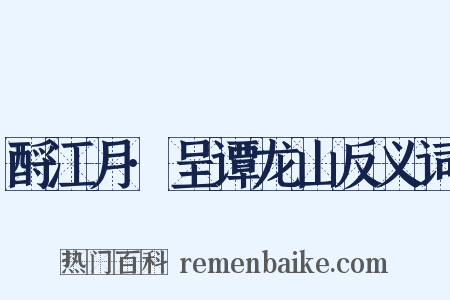 酹江月·呈谭龙山反义词是什么意思的图片